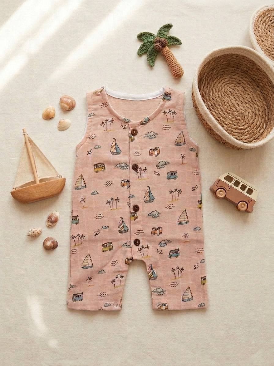 Beach Adventure Baby Romper