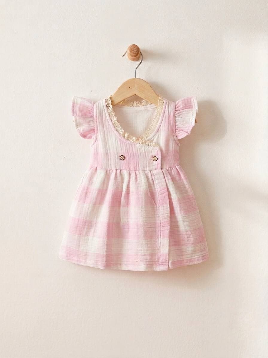 Pink Plaid Baby Girl Dress