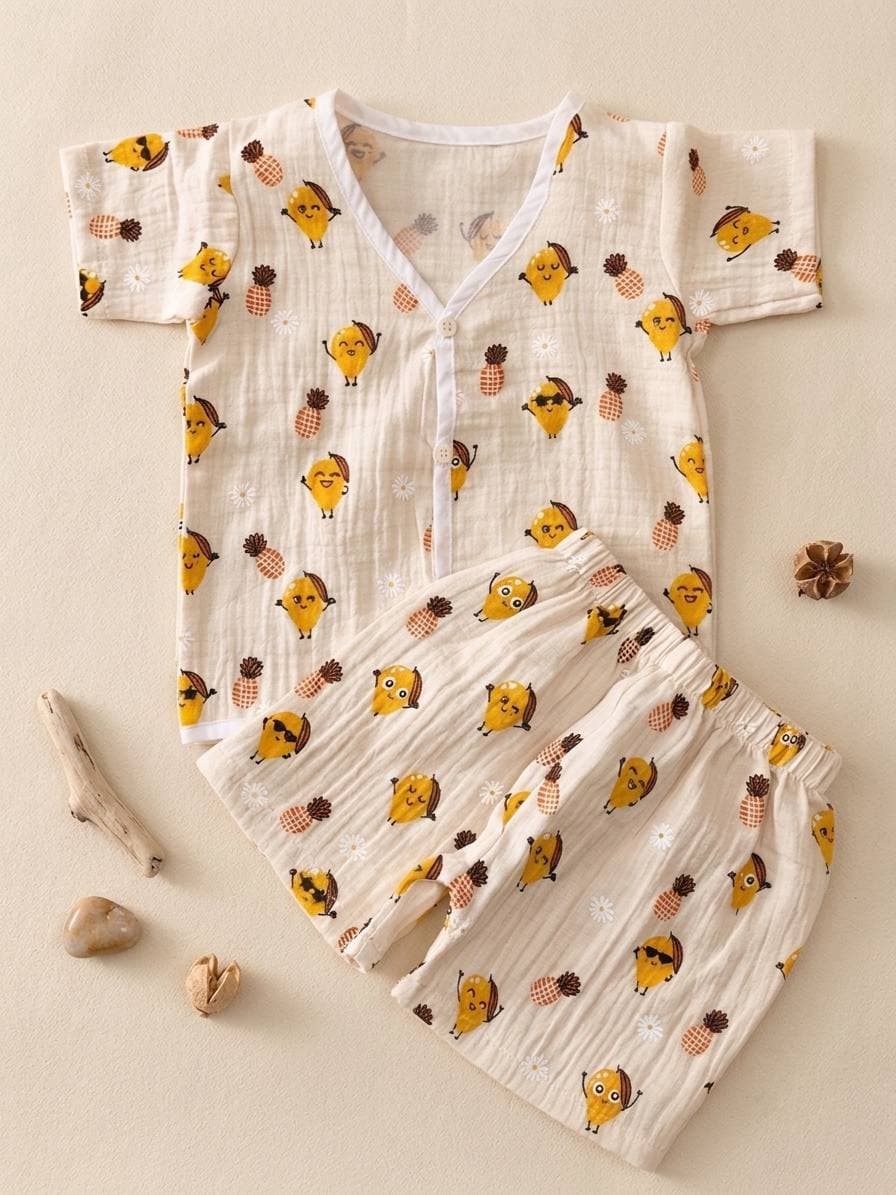 Baby Chick Cotton Night Suit